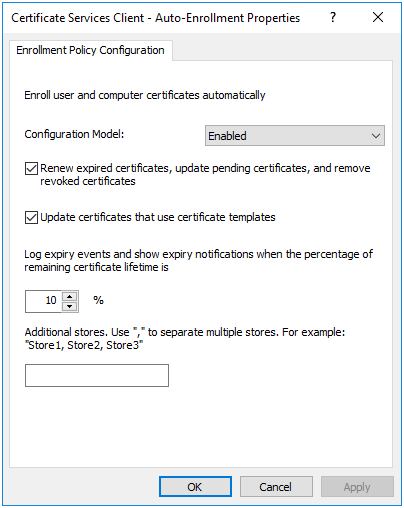 Enable Certificate Auto-Enrollment