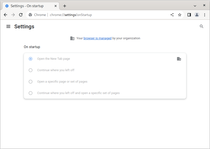 Chrome settings